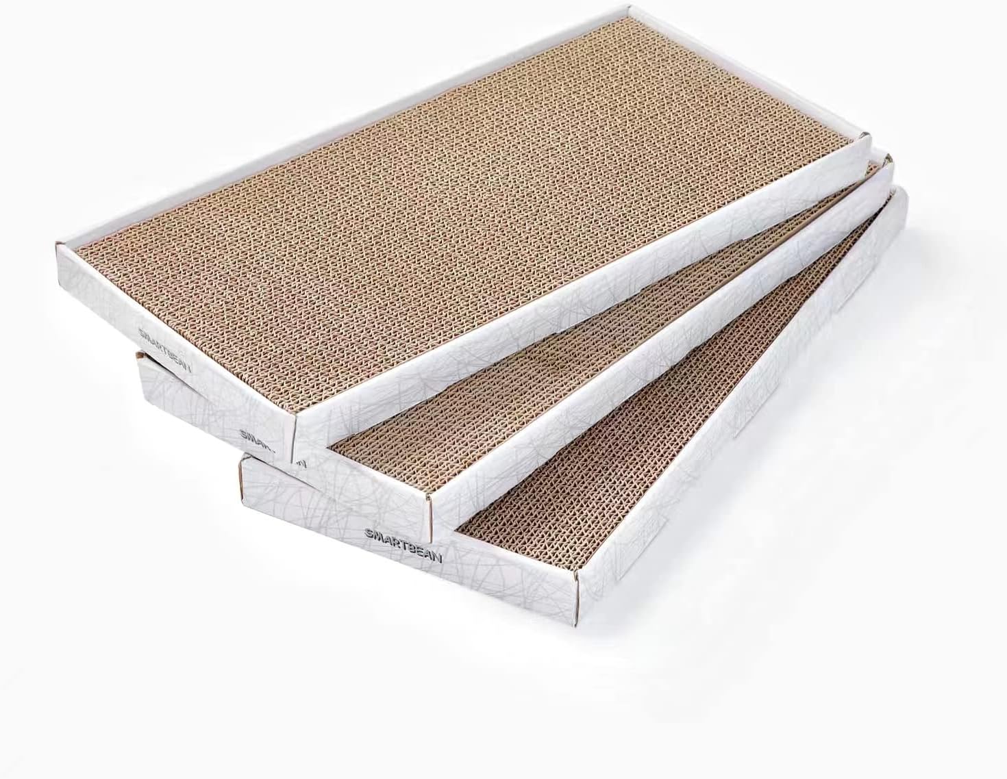 Detalle de SMARTBEAN EP-LYC09017-CS04-PACK3_M2 Cat Scratching Pads, Reversible Cardboard, 3-Pack