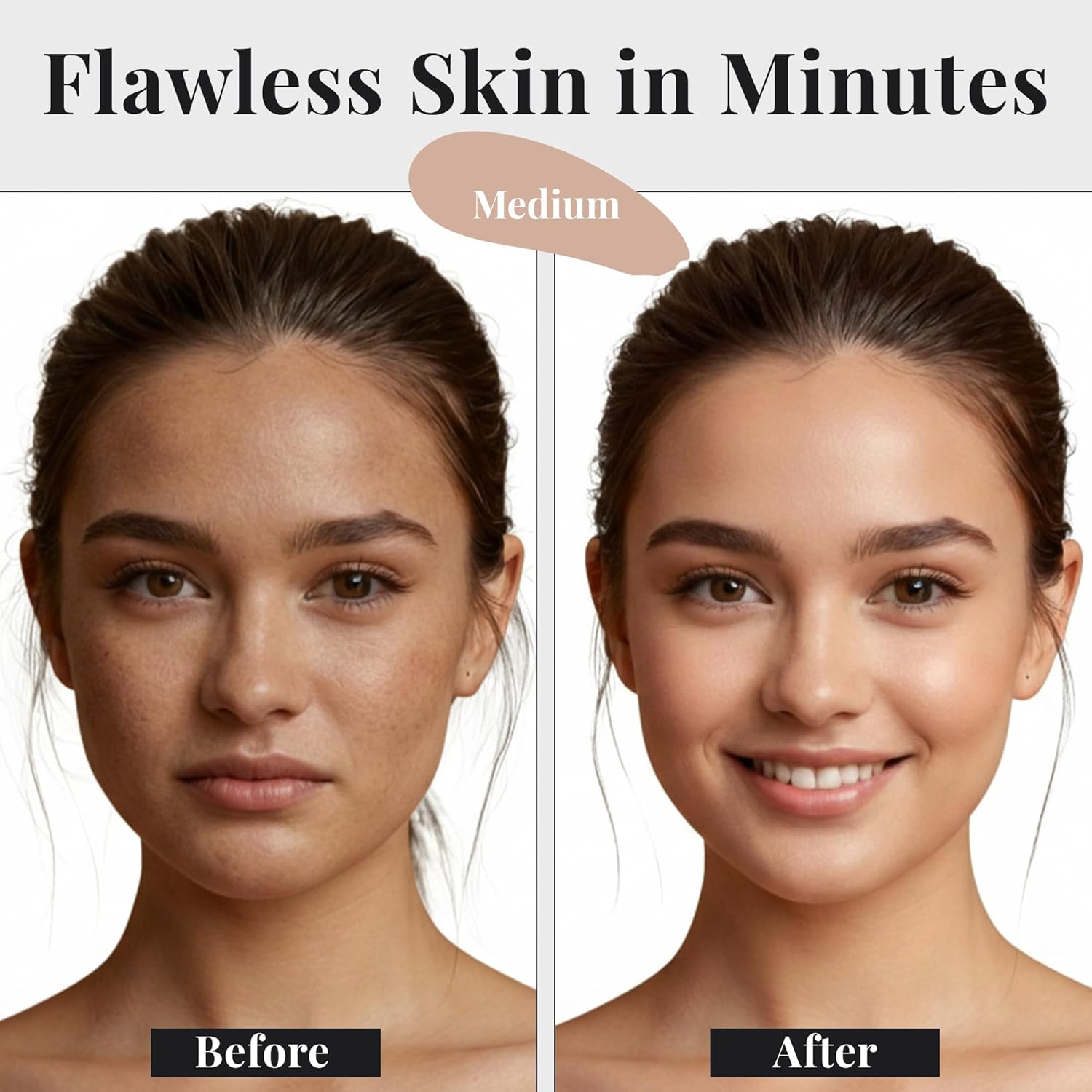 Thumbnail 3 de Jerome Alexander My Color Self-Adjusting Foundation (Medium) with Kabuki Brush, Hydrating & Lightweight Face Makeup