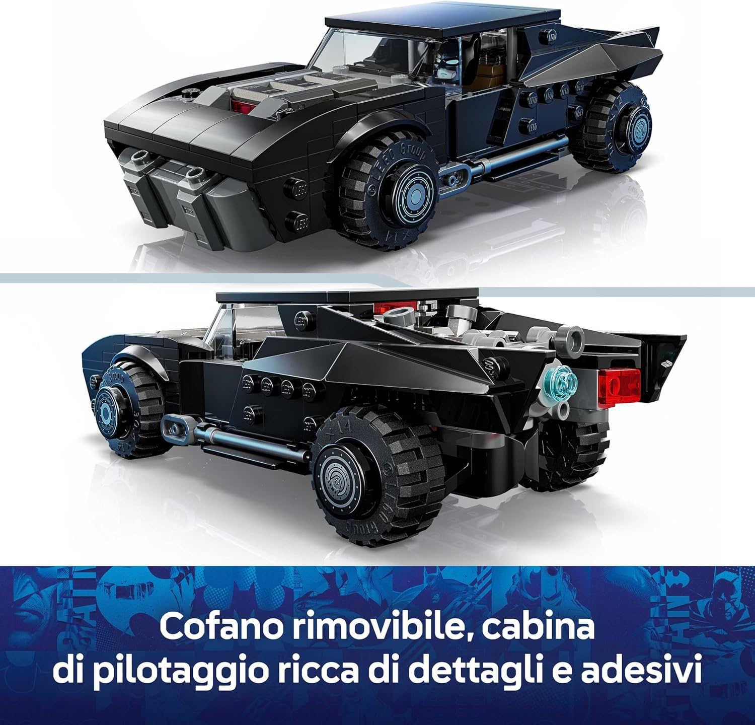 Detalle de LEGO DC Batmobile di Batman 76332 – Kit da Collezione con Minifigure Batman e Moneta Dorata