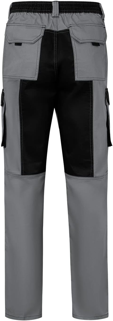 Detalle de Velilla 103020B Pantalón bicolor multibolsillos gris y negro