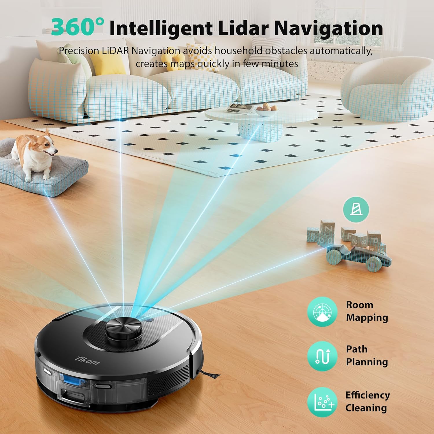 Thumbnail 3 de Tikom L8000 Plus Robot Vacuum 6000Pa 🤖