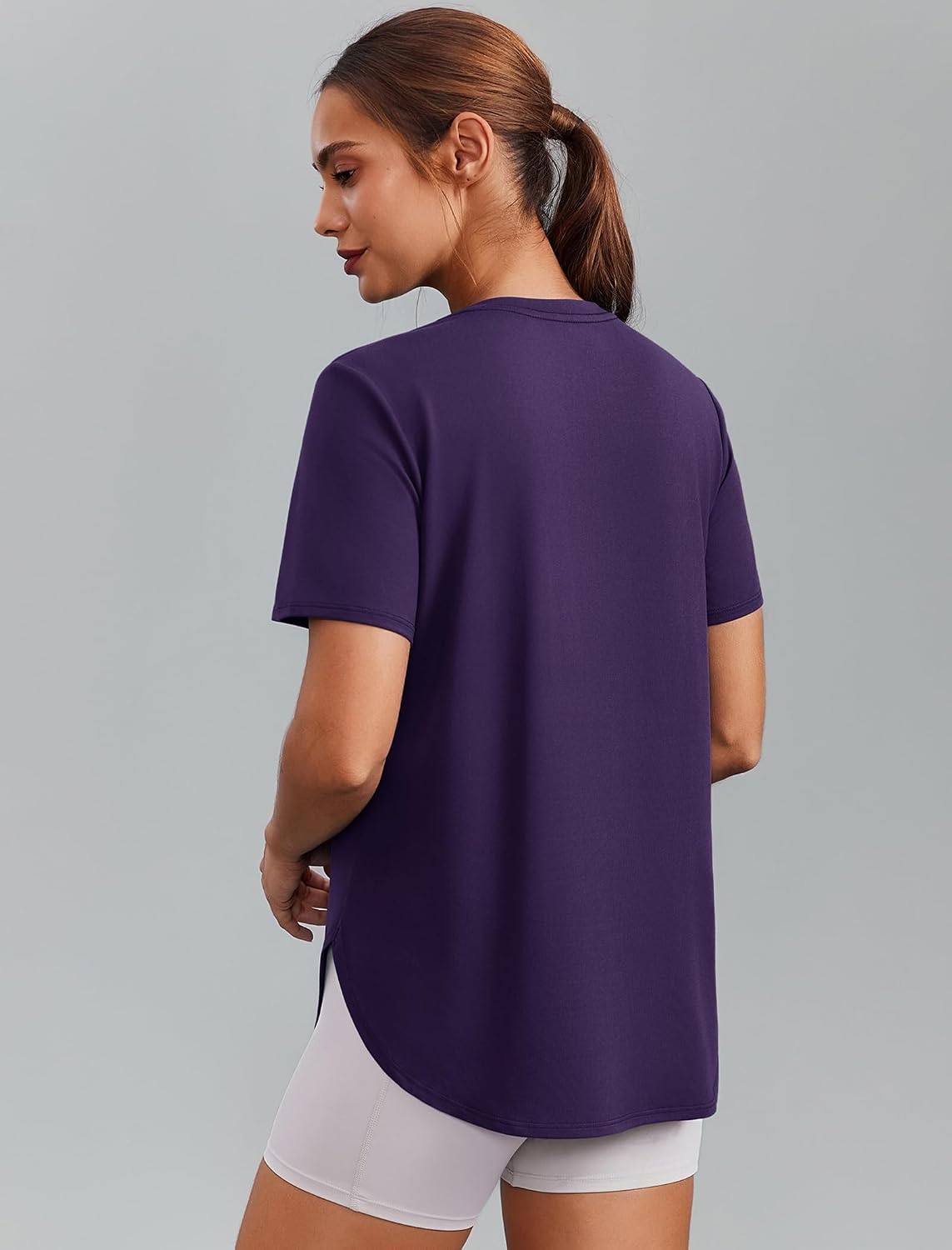 Detalle 2 de PINSPARK maglietta sportiva da donna con UPF 50+ e girocollo, maniche corte (per escursioni e corsa)
