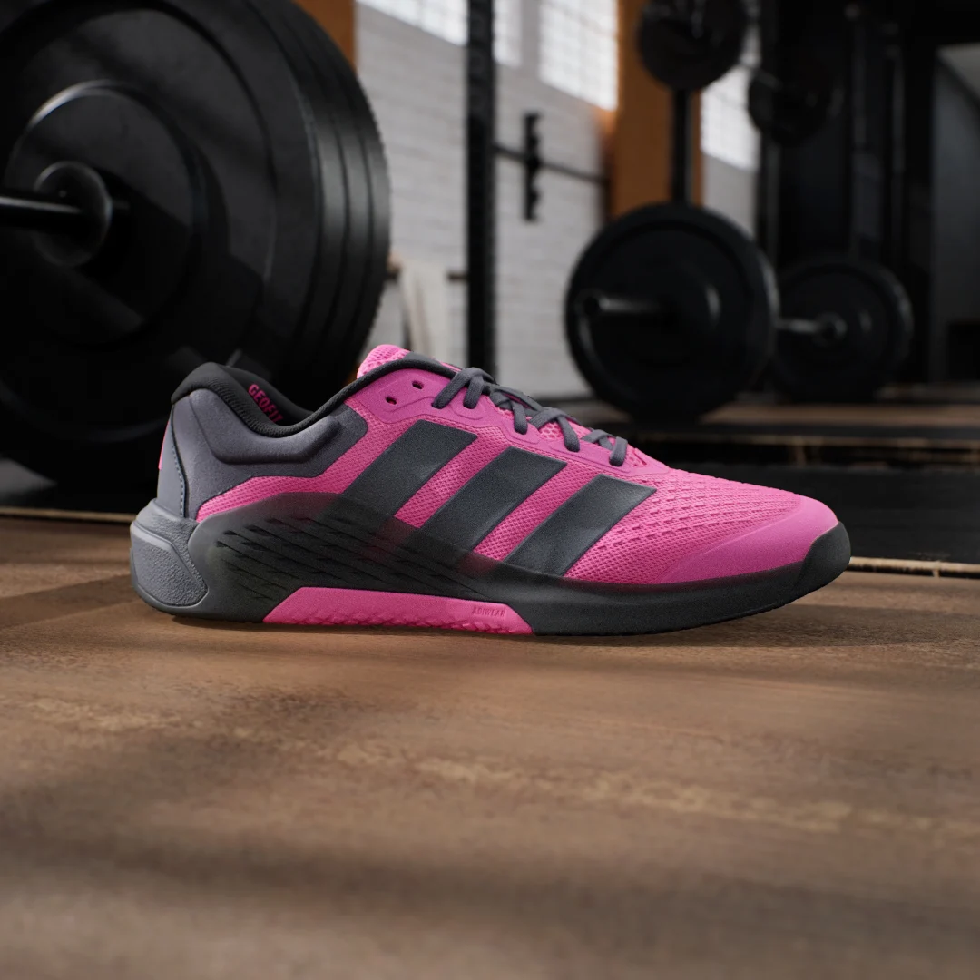 Detalle 2 de Adidas Dropset 4: Zapatilla de training en Rosa, para entrenos con apoyo y versatilidad