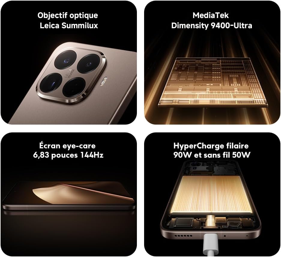 Thumbnail 2 de XIAOMI 15T Pro — Smartphone 12 + 512 Go, écran 6,83" 144 Hz, Dimensity 9400+, Leica x5 Pro 50 MP, 5500 mAh
