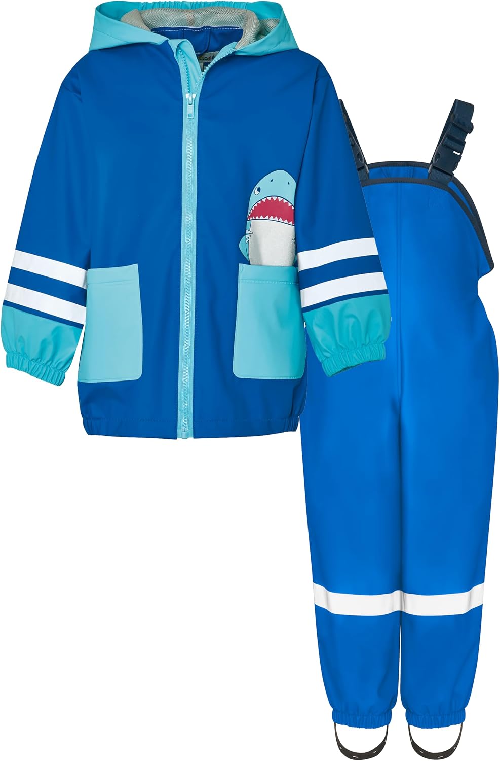 Detalle de Playshoes Regen-Set Unisex Kinder Regenlatzhose und Regenanzug (2er Pack)
