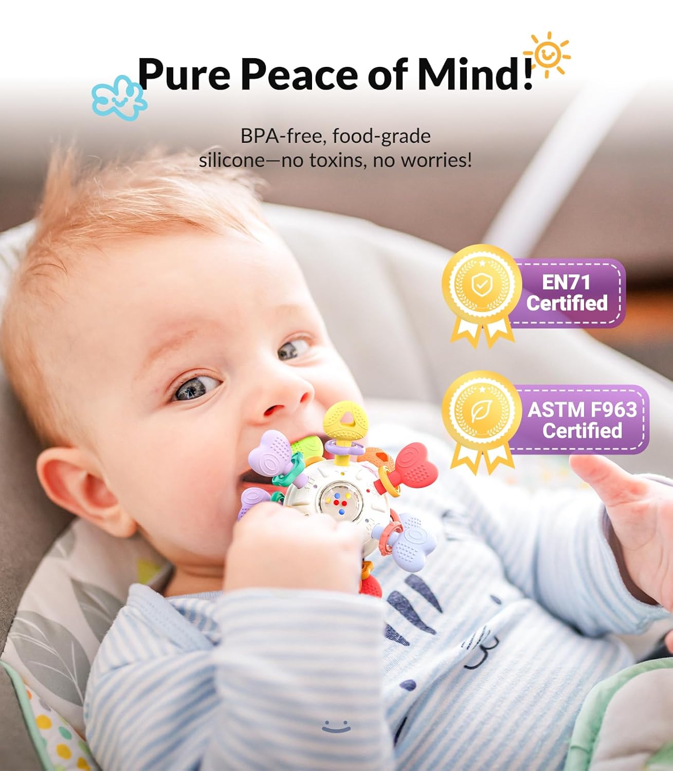 Thumbnail 2 de Baby Silicone Teething Toy 0-12 months