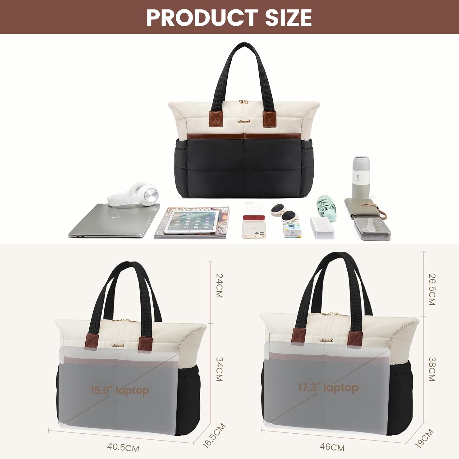 Detalle de LOVEVOOK Shopper Laptoptasche für 15,6 Zoll