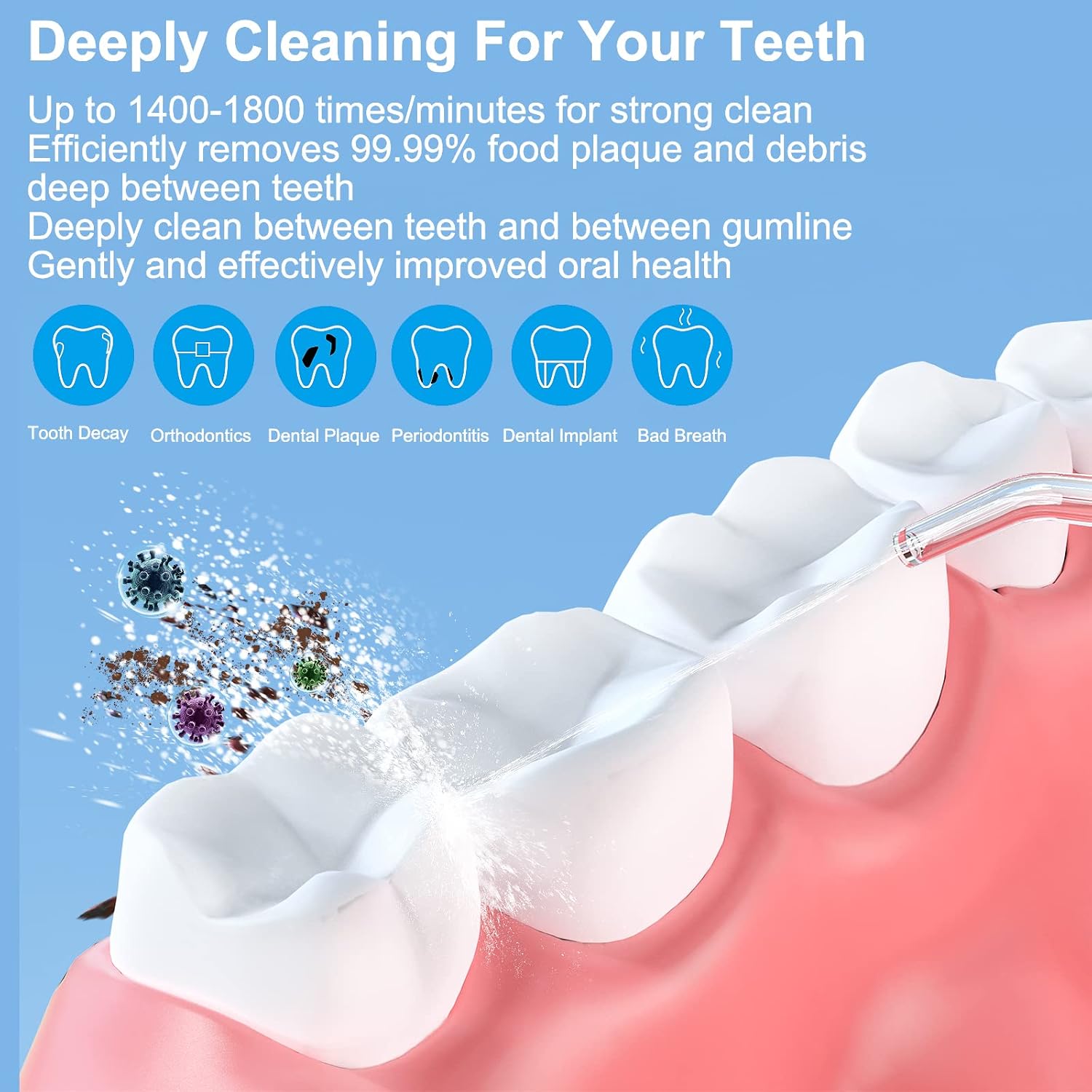 Thumbnail 4 de Portable Water Dental Flosser 2000mAh 5‑Mode