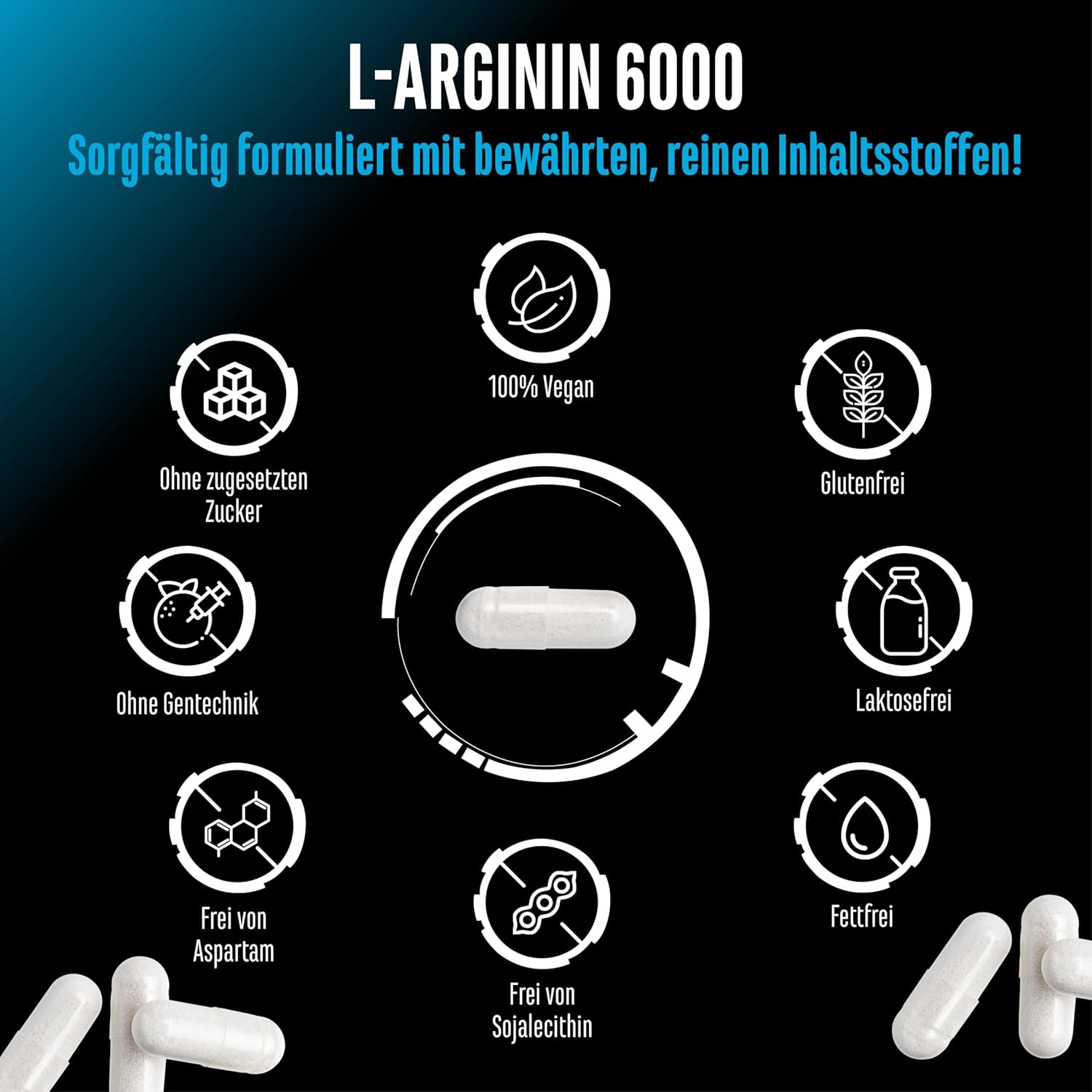 Thumbnail 3 de German Elite Nutrition L Arginin Kapseln 6000 mg