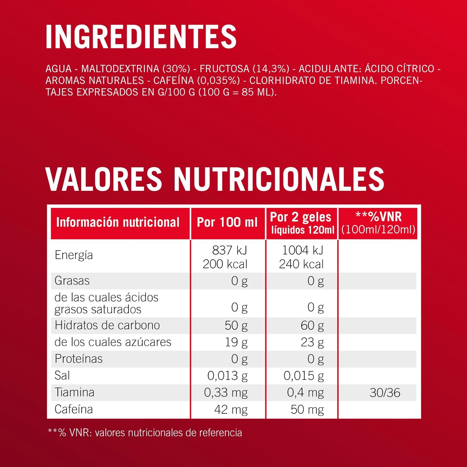 Thumbnail 4 de ENERVIT Gel Líquido Energético 🍋 Cítrico con Cafeína, 18 Piezas