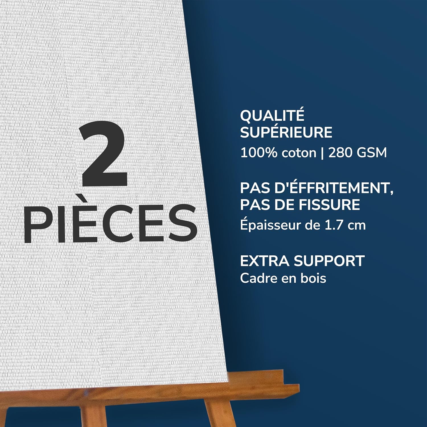 Thumbnail 2 de Zenacolor Toile a Peindre 80x120 Set de 2 🖼️