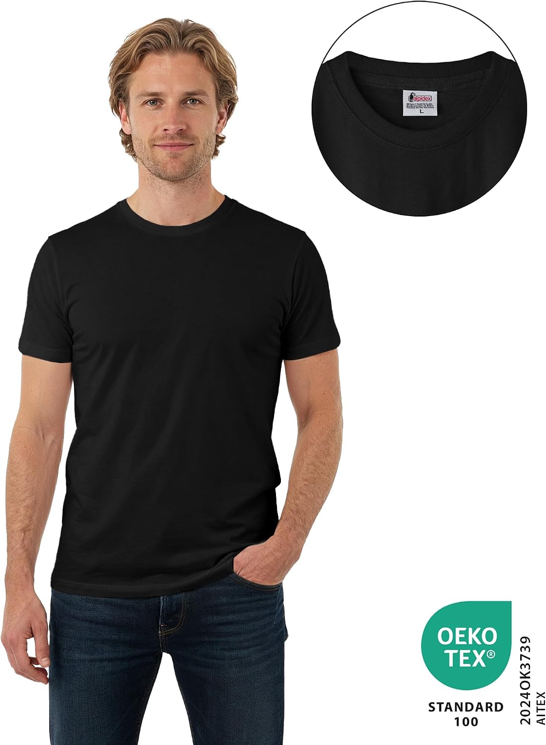 Thumbnail 2 de ALPIDEX T-Shirt da Uomo 5 pezzi Girocollo