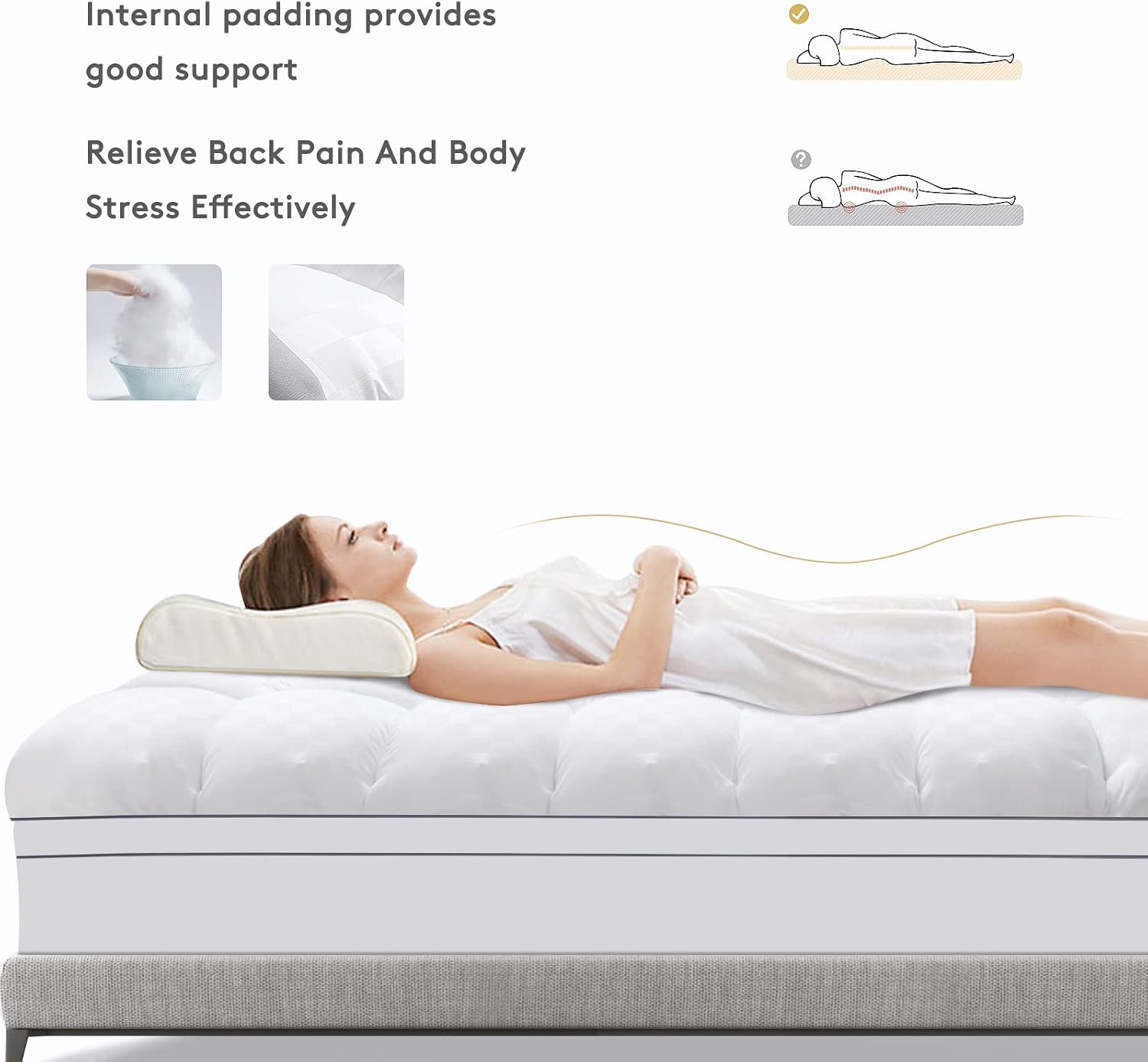 Thumbnail 5 de SameBed Mattress Topper Queen 8–21" Cooling Mattress Pad