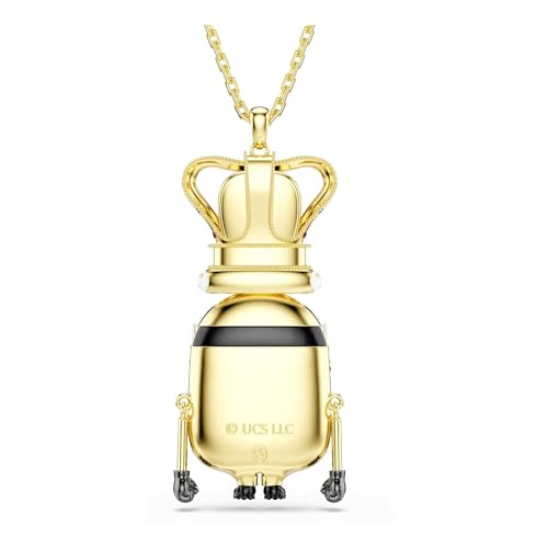 Detalle de Swarovski Minions King Bob Pendant, Pavé, Multicoloured, Gold-Tone Plated