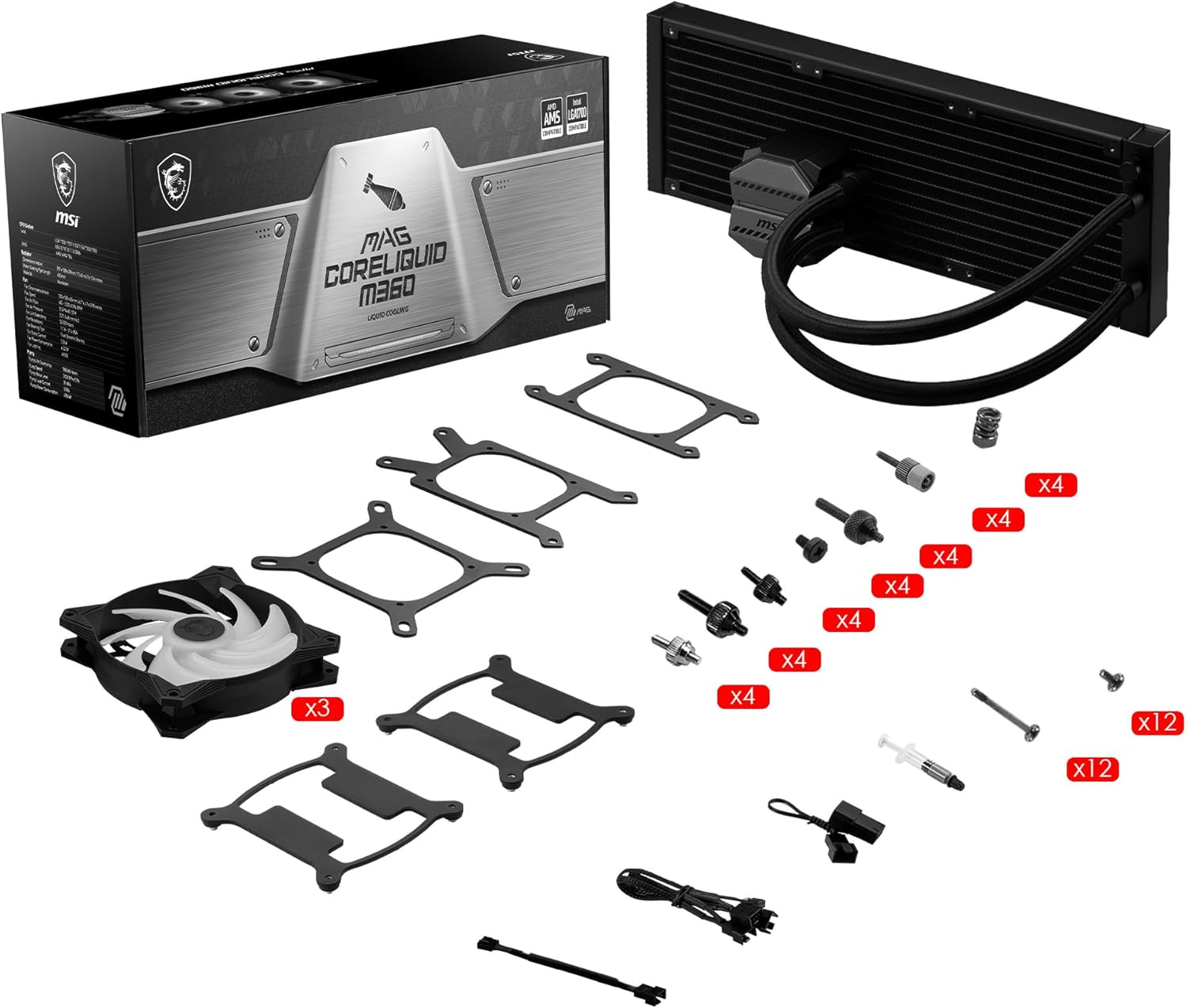 Thumbnail 4 de MSI MAG CORELIQUID M360 dissipatore a liquido 360 mm