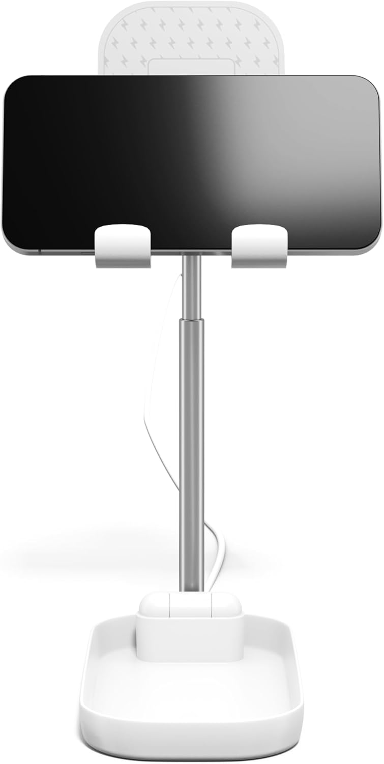 Thumbnail 2 de KODAK Support de charge sans fil Qi 10W avec hauteur réglable et support de téléphone – Blanc