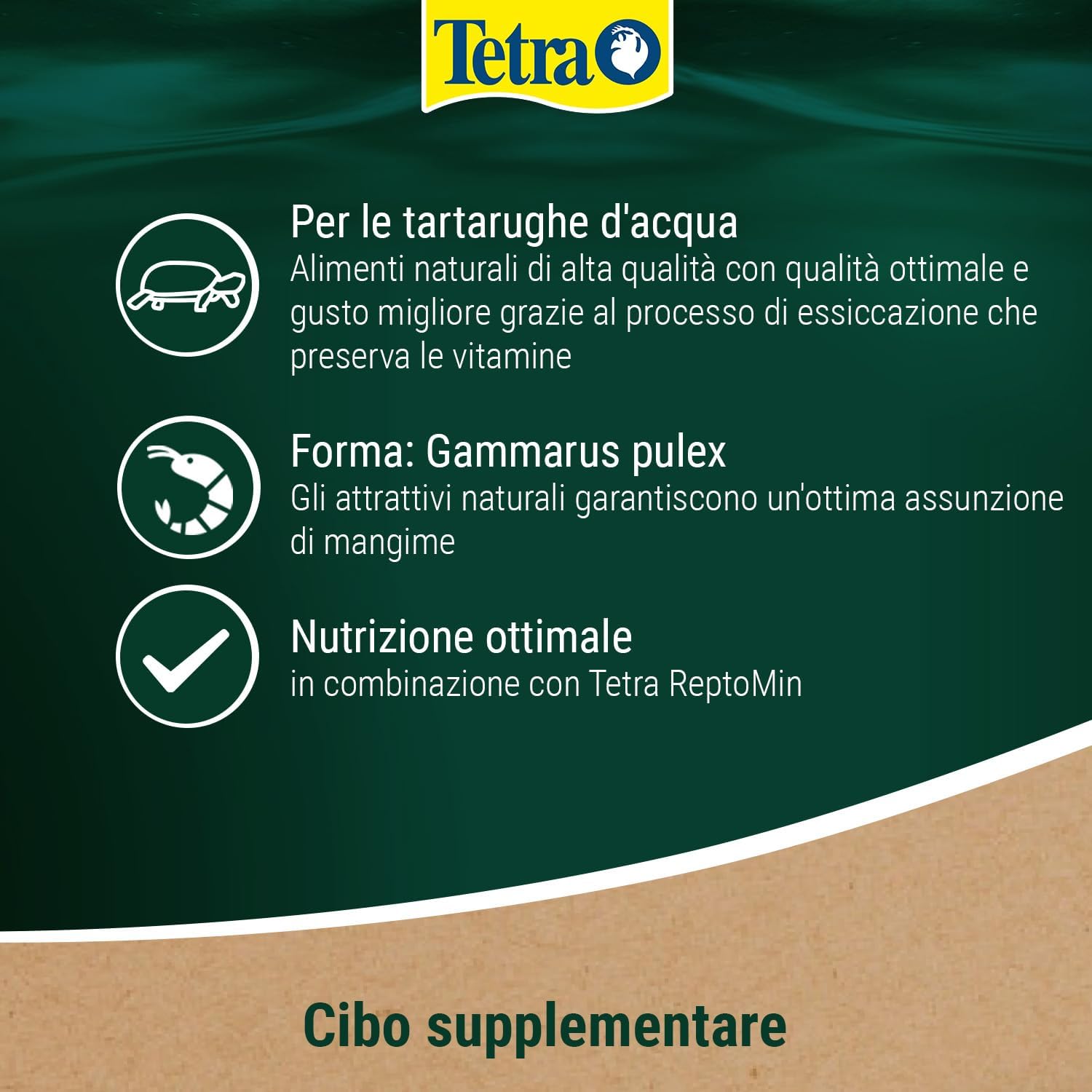 Detalle de ReptoDelica Gammarus Turtle Food – Cibo naturale a base di gamberetti d'acqua dolce (250 ml) per tartarughe