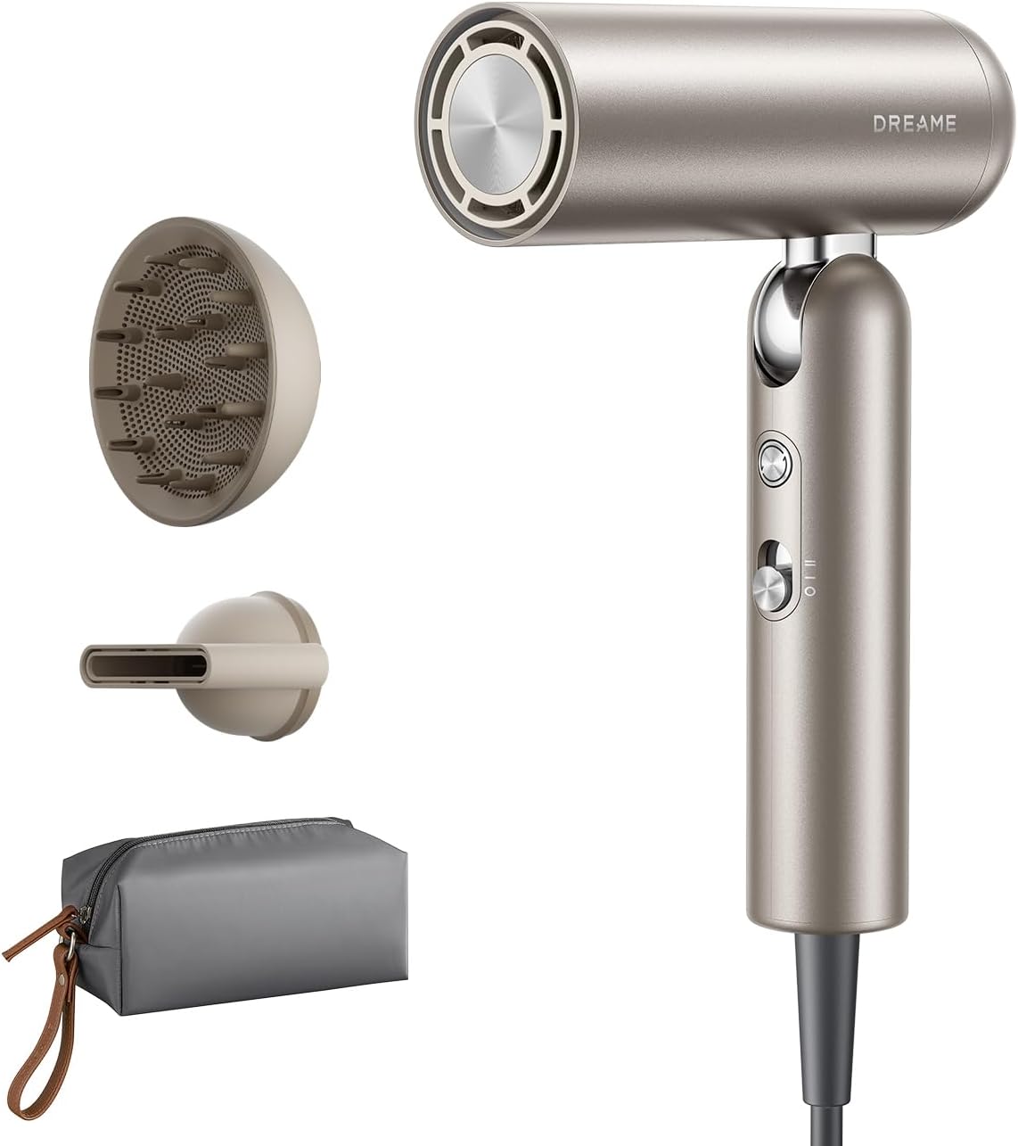 Detalle de dreame AHD51 Pocket Foldable Hair Dryer, 110,000 RPM, Ionic Care
