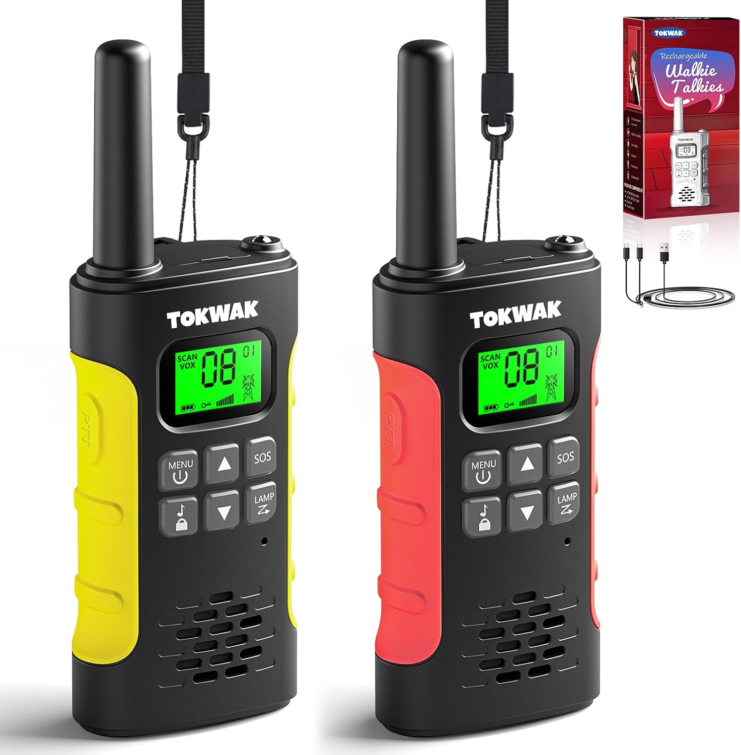 Tokwak Talkie Walkie 3 km rechargeable