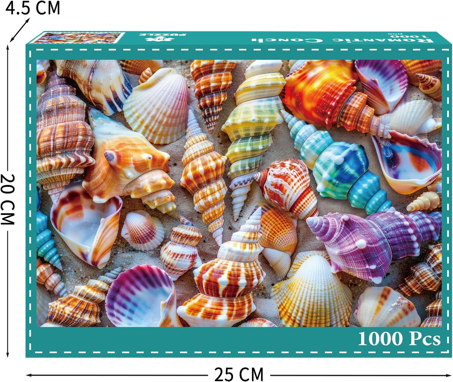 Detalle de Puzzle 1000 Teile – Romantische Muschel: Ein anspruchsvolles Familienprojekt
