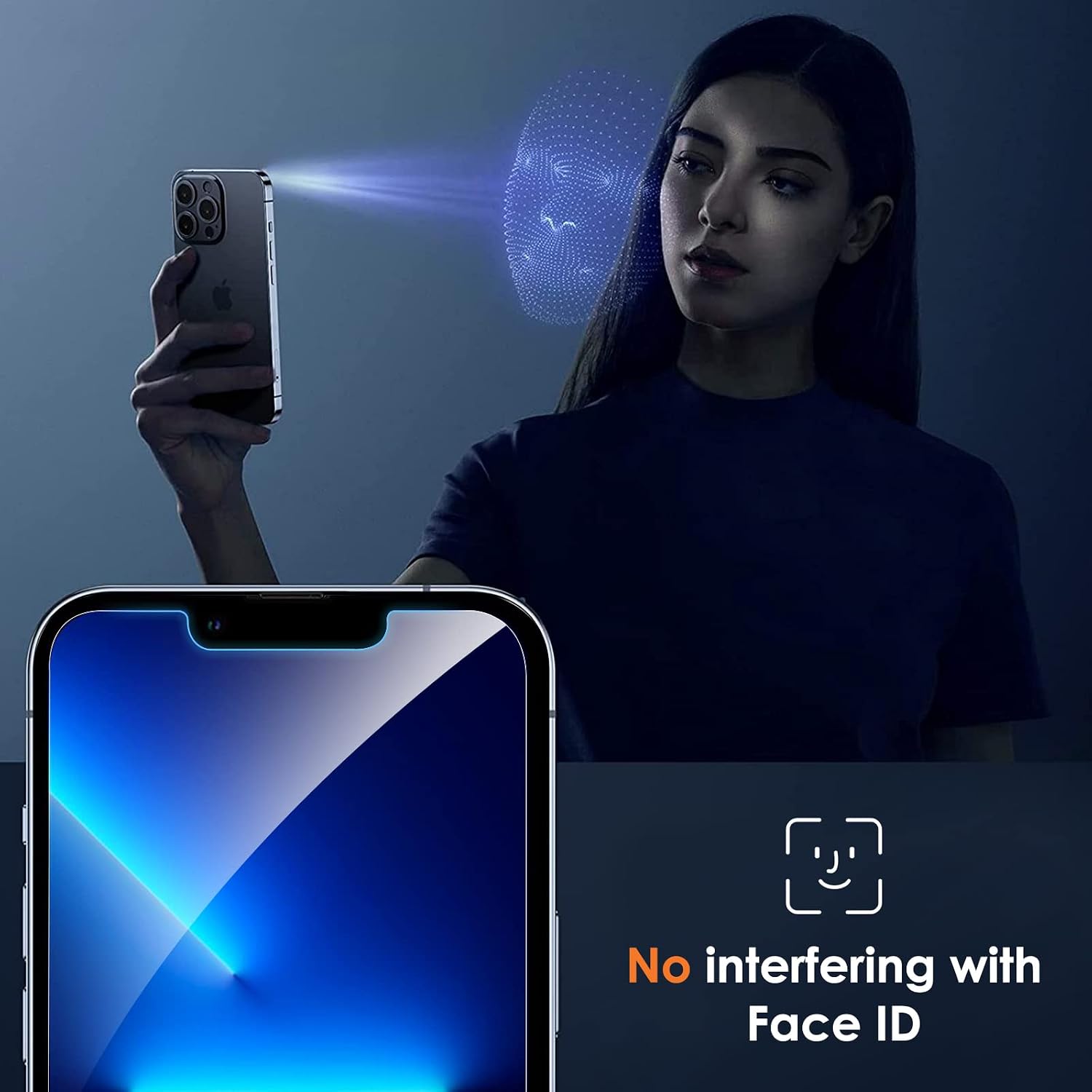 Thumbnail 5 de YMHML Privacy Screen Protector for iPhone 14 Plus