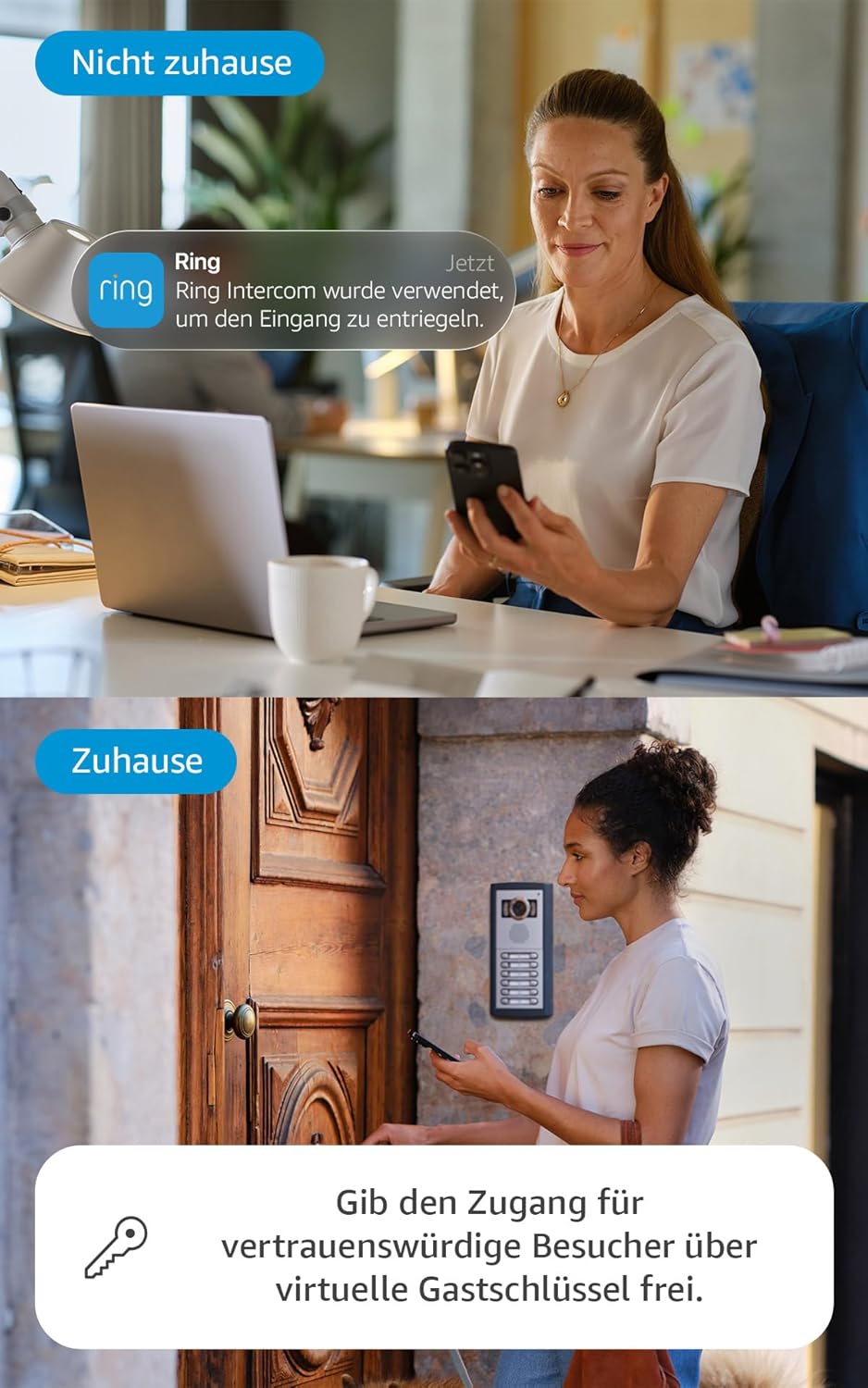 Detalle de Ring Intercom Video (2025 Release) – Gegensprechanlage mit Video-Streaming, virtuellen Schlüsseln & Fernzugriff zur Selbstinstallation