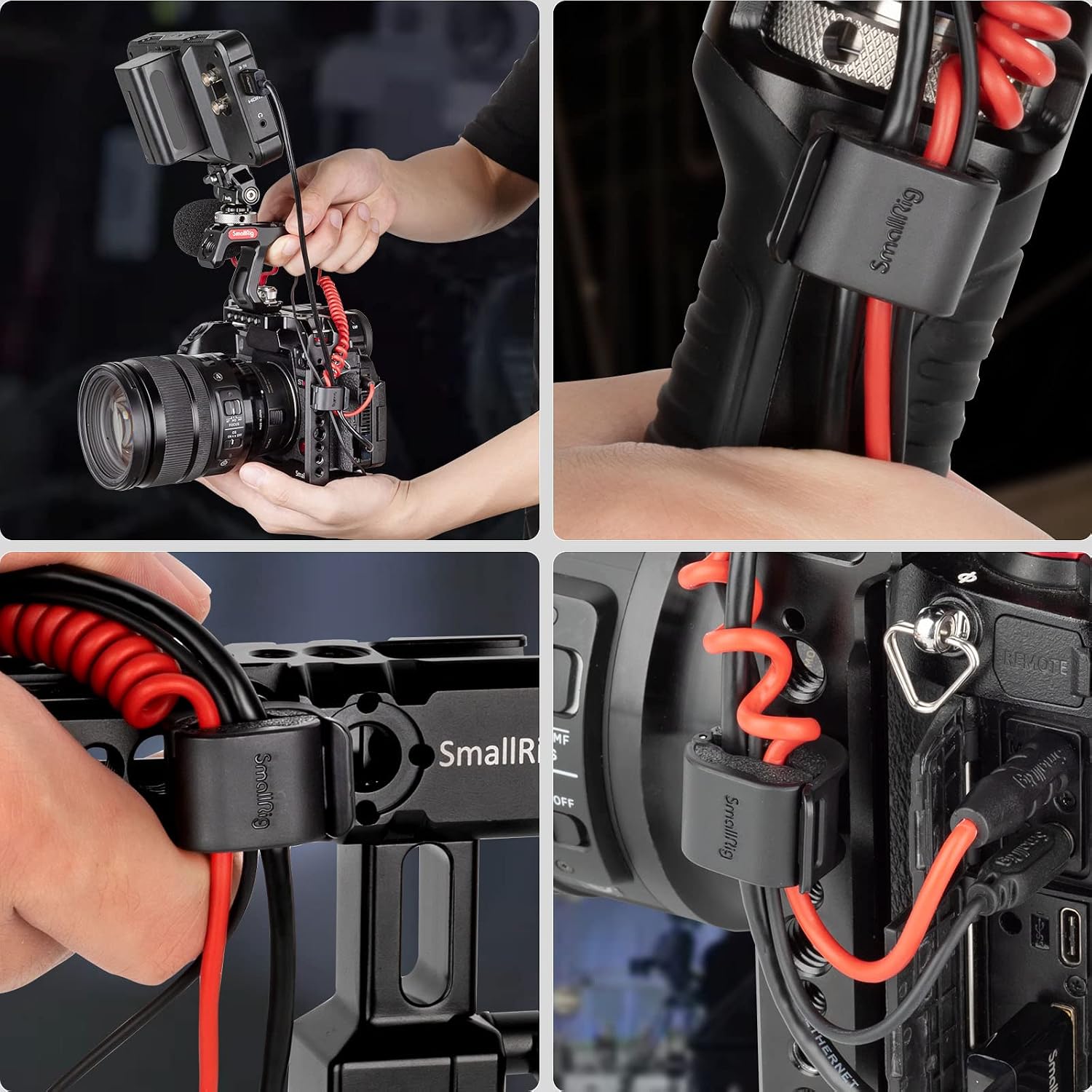 Thumbnail 5 de SMALLRIG Camera Cable Clamp 3685 – Kamerakabelklemme für SDI-/Mikrofonkabel (4 Stück) für Kabel von 2–6 mm