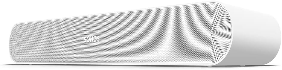 Detalle de Sonos Ray Soundbar – Kompakt, All-in-One-Klangerlebnis für Filme, Gaming und WLAN-Musik in Weiß