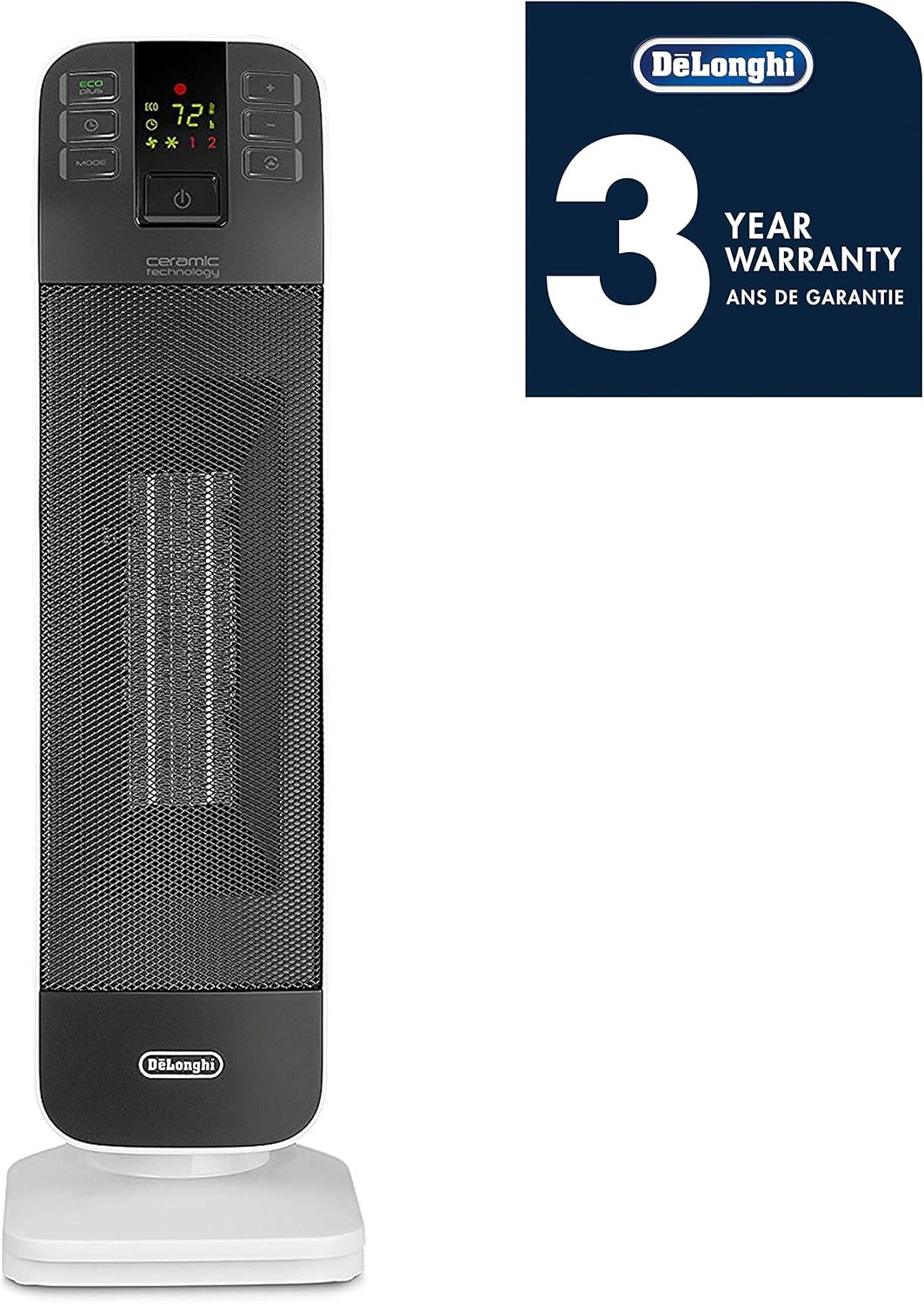 Detalle 2 de De'Longhi HFX65V15CA Tower Ceramic Fan Heater, 1500 W, Oscillation and Remote