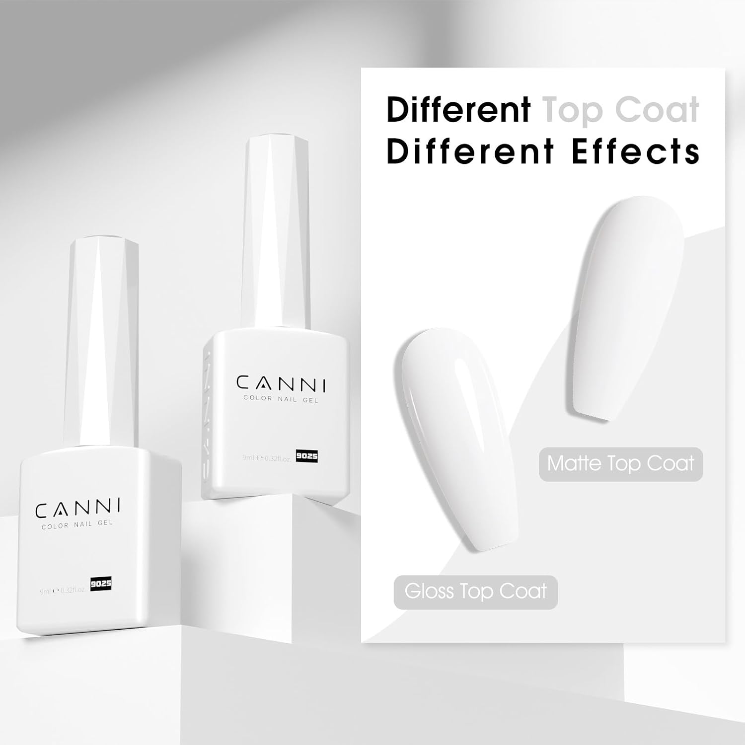 Detalle 2 de CANNI White Gel Polish Pure White, UV/LED