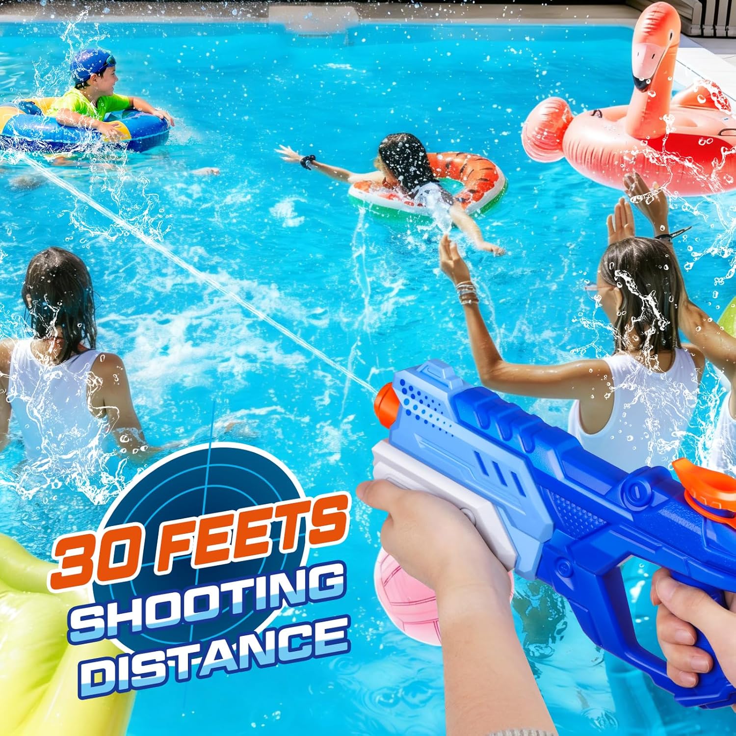 Thumbnail 2 de Quanquer 600cc Water Guns 4-Pack: Long-Range Soaker Blasters for Kids and Adults