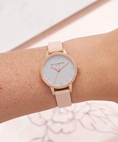 Detalle 2 de Olivia Burton OB16MDW21 Analogue Quartz Watch for Women with White Dial and Blush Leather