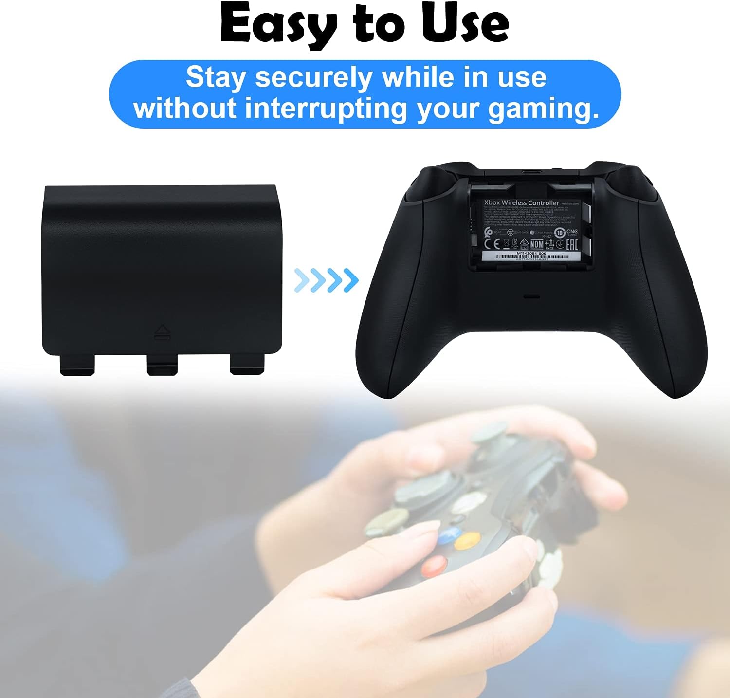 Thumbnail 6 de Lot de 6 coques de batterie de rechange Mcbazel pour manettes Xbox Series S/X (noir)