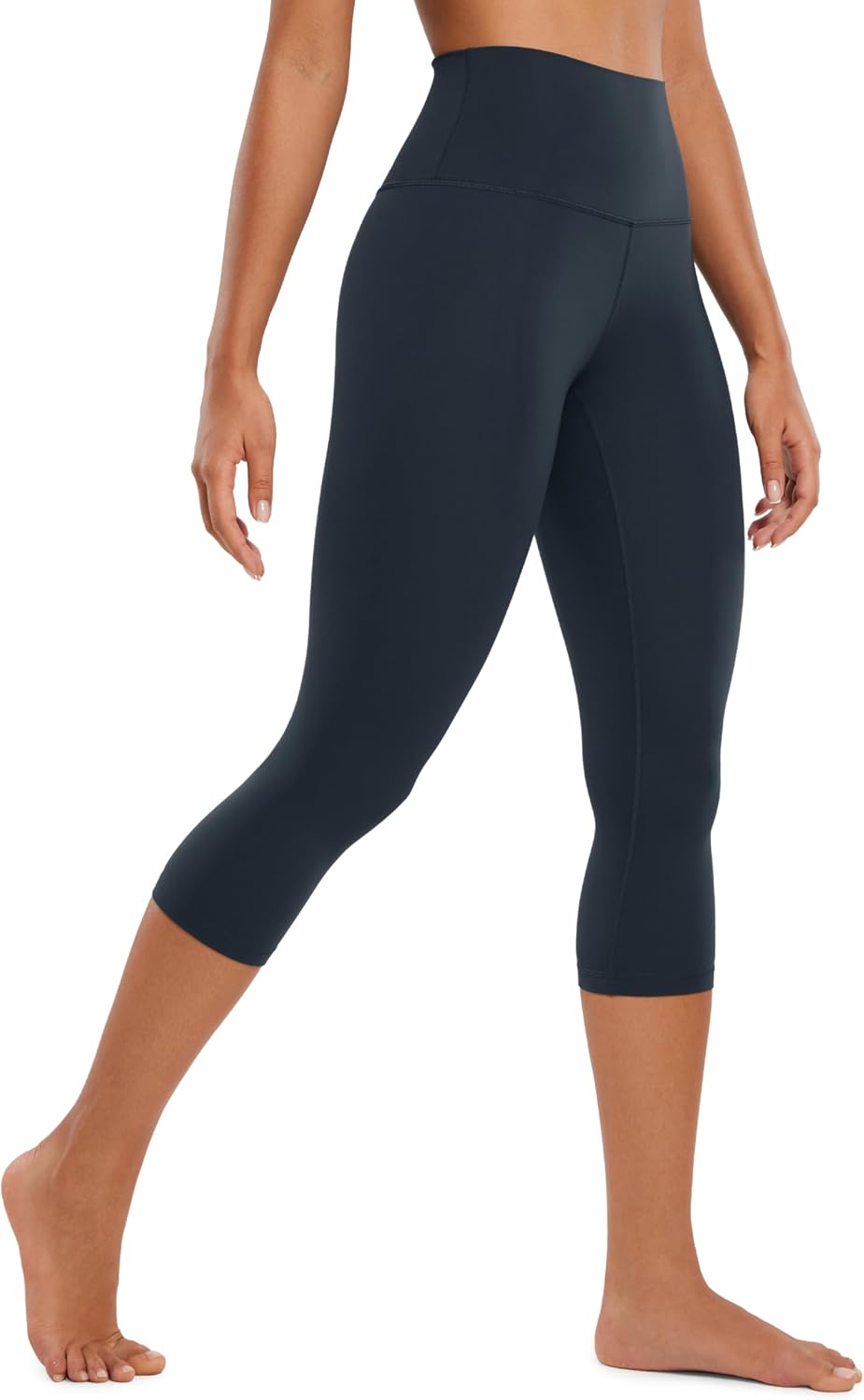 Detalle de CRZ YOGA Butterluxe da donna a vita alta: leggings capri da salotto per yoga