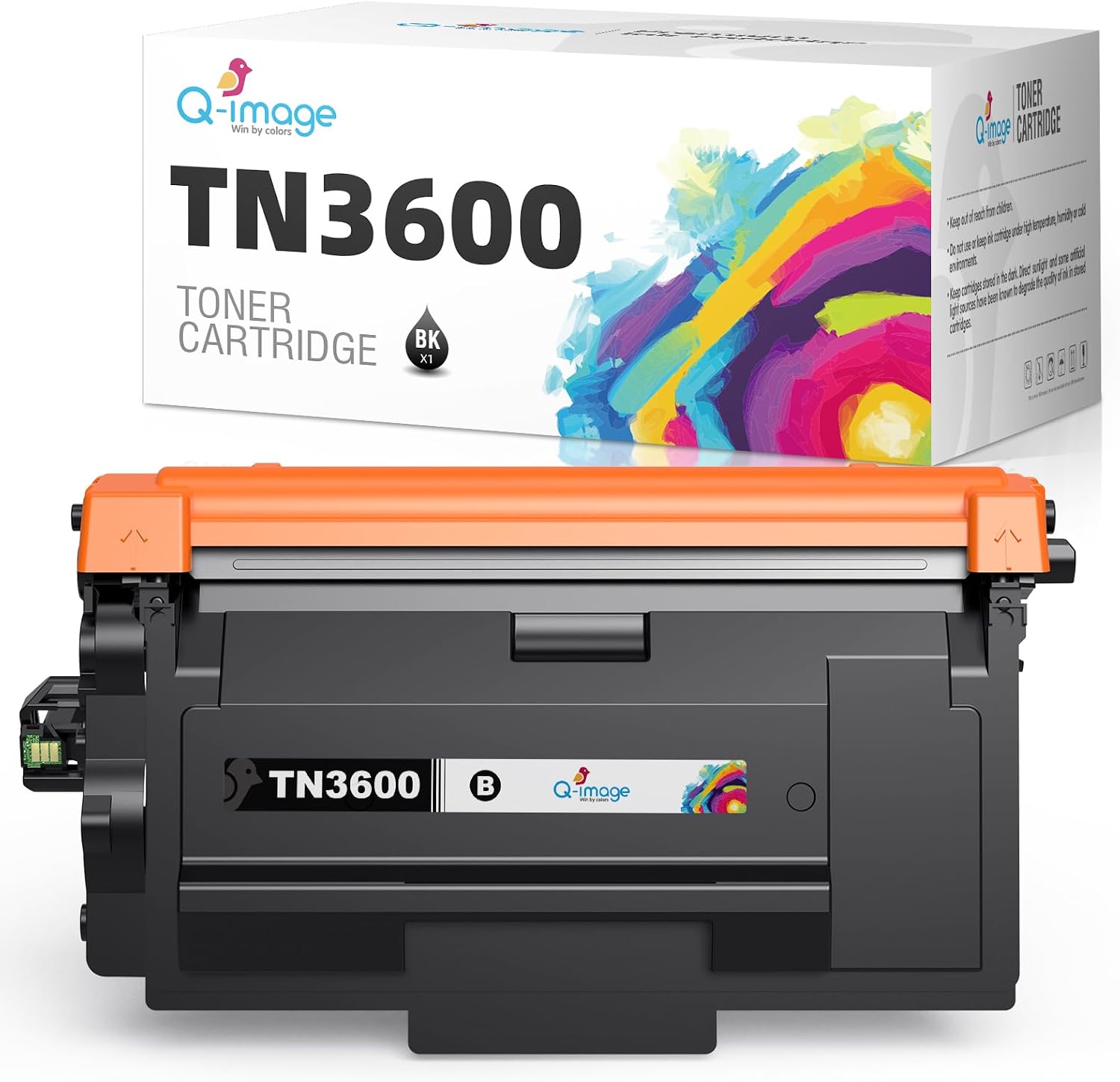 Detalle de Qimage TN3600 Toner – Schwarz kompatibel mit Brother HL-/MFC-Druckern (TN3600)