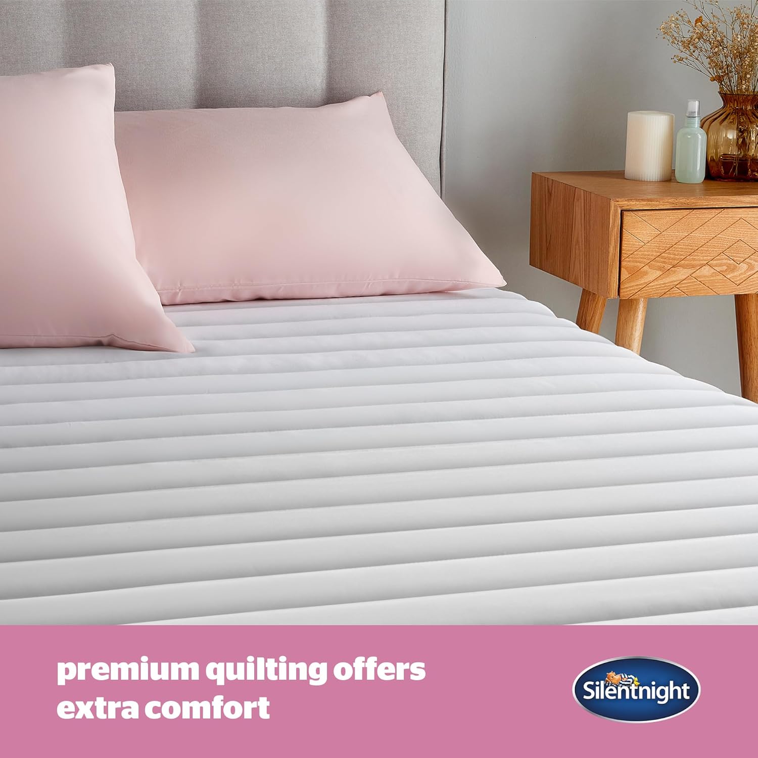 Thumbnail 1 de Silentnight 100% Cotton Quilted Mattress Protector – Double