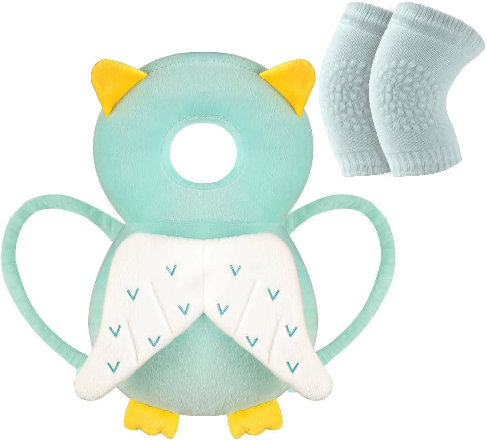 Vicloon Coussin de protection de la tête pour bébé (4 à 24 mois) avec genouillères en harnais ajustable