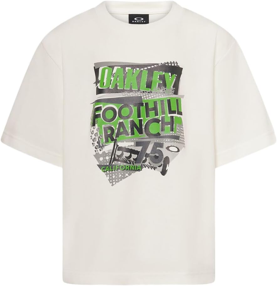 Detalle de Oakley FOA407712 YTR TC SS 90S TEE 9.0 キッズTシャツ コットン表面・吸汗速乾