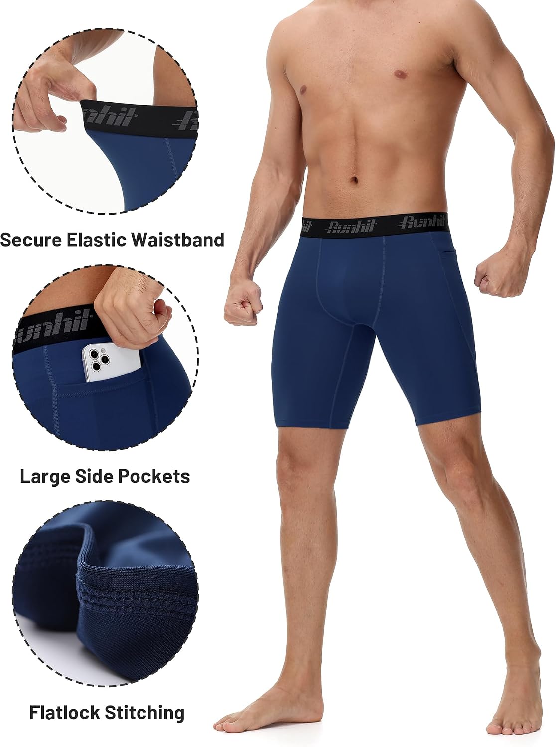 Detalle de Runhit compression shorts, 9-inch