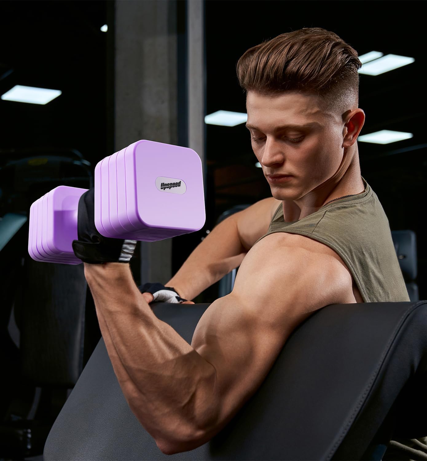 Thumbnail 4 de 20LB 40LB 50LB Adjustable Dumbbell Set — Space-Saving 5-in-1 Free Weights for Home Gym