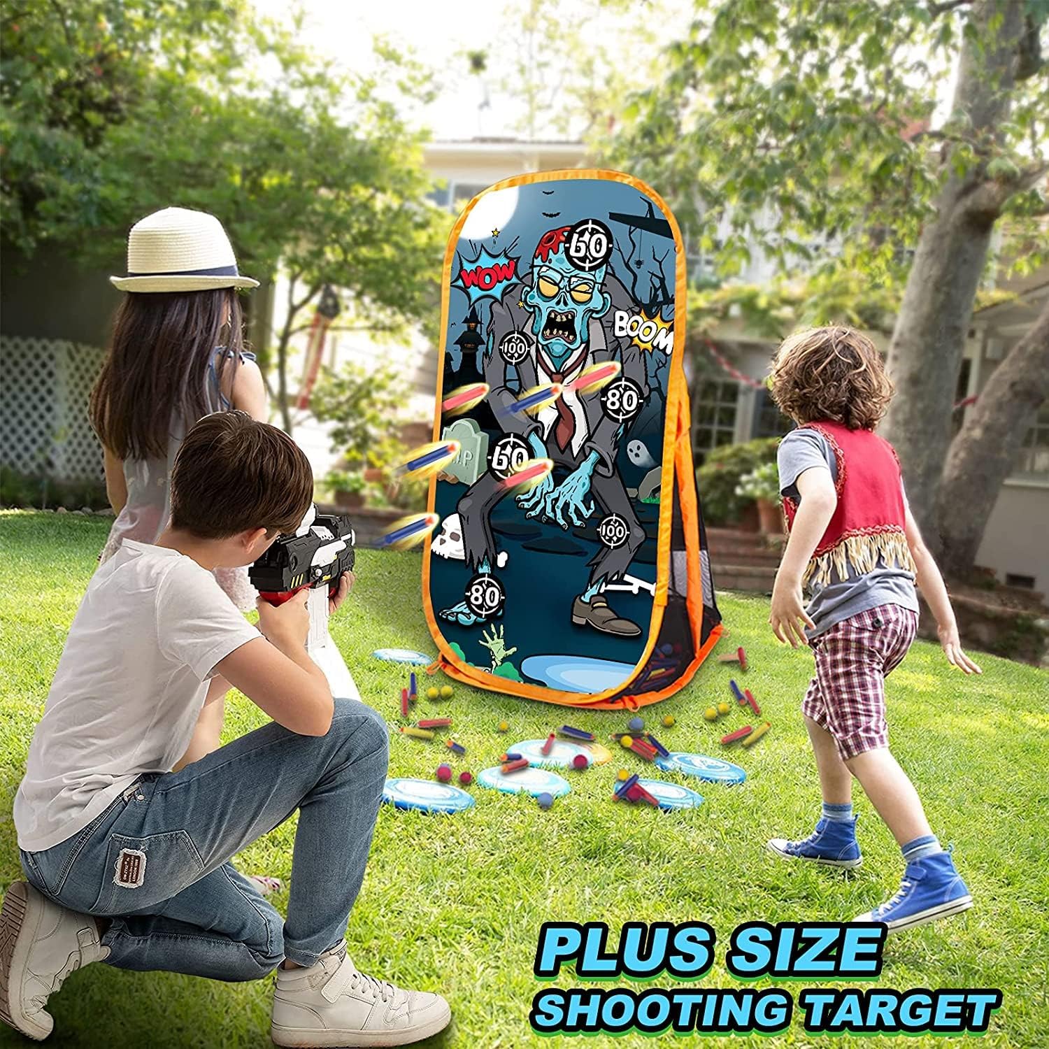 Thumbnail 1 de Quanquer Zombie Shooting Target with Net – Fun Target Practice Toy for Kids Aged 5+