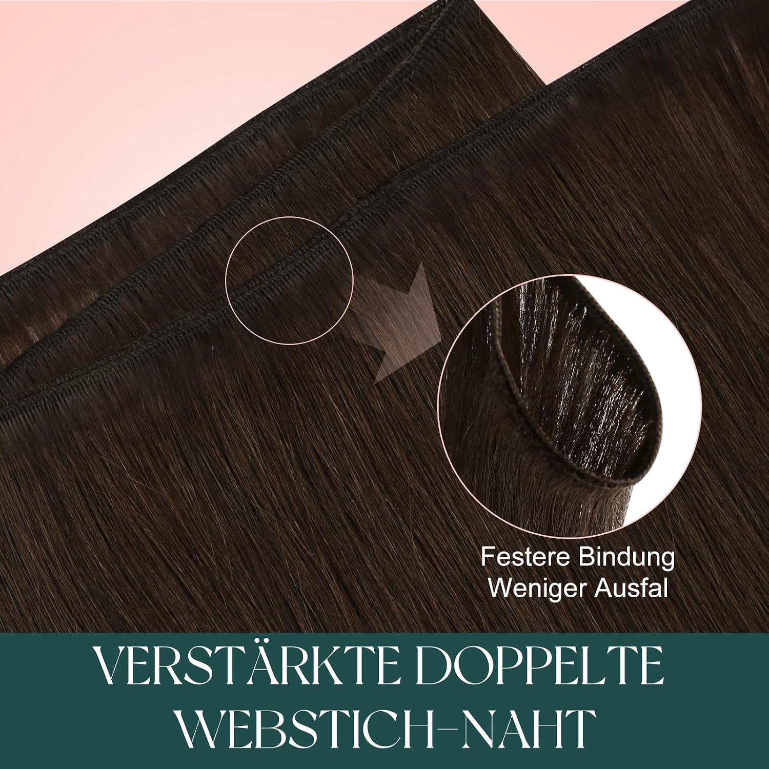 Thumbnail 2 de Easyouth Echthaar Tressen 70g 12Zoll #2 Braun