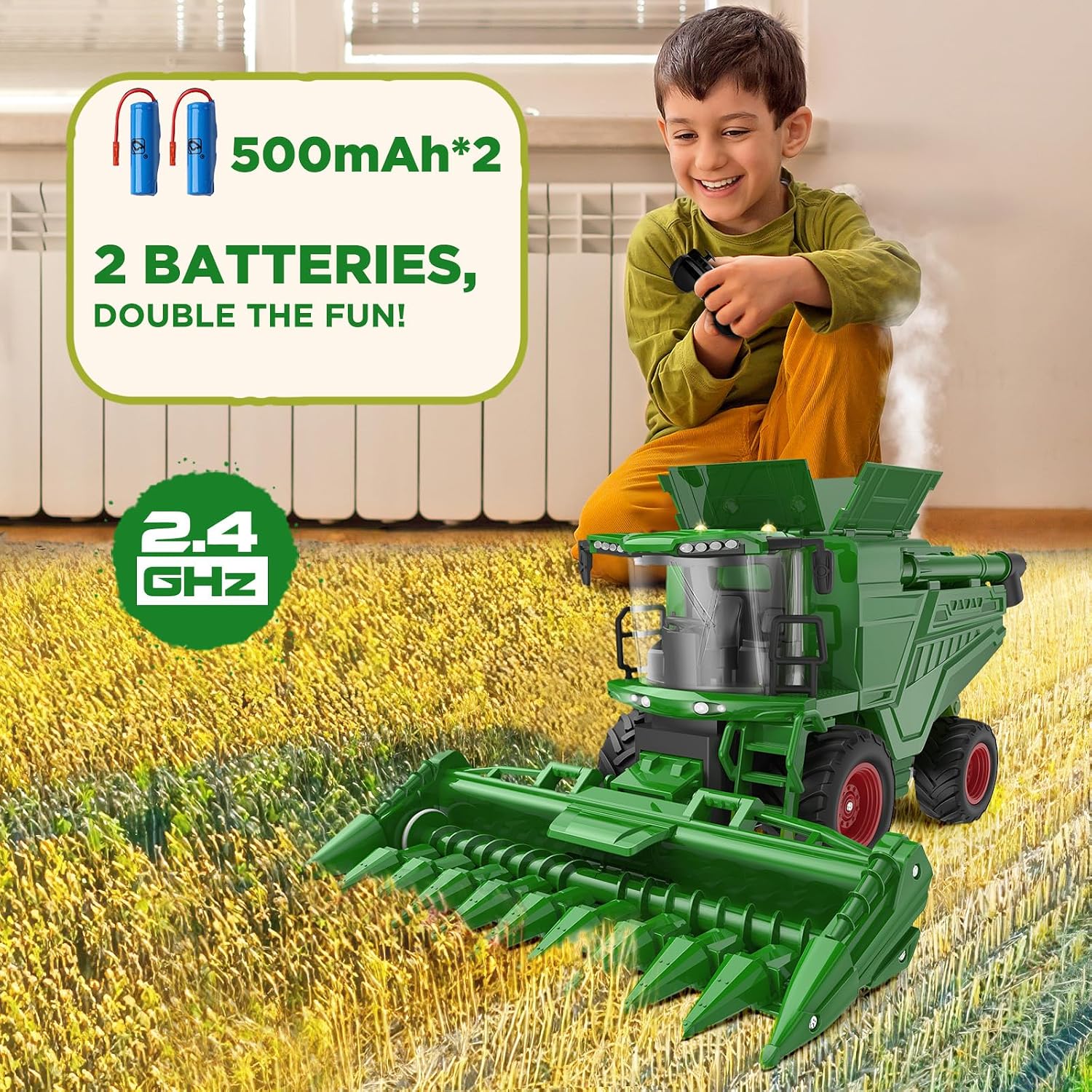 Thumbnail 1 de Uarzt Remote Control Combine Harvester 1/24 Scale 🚜