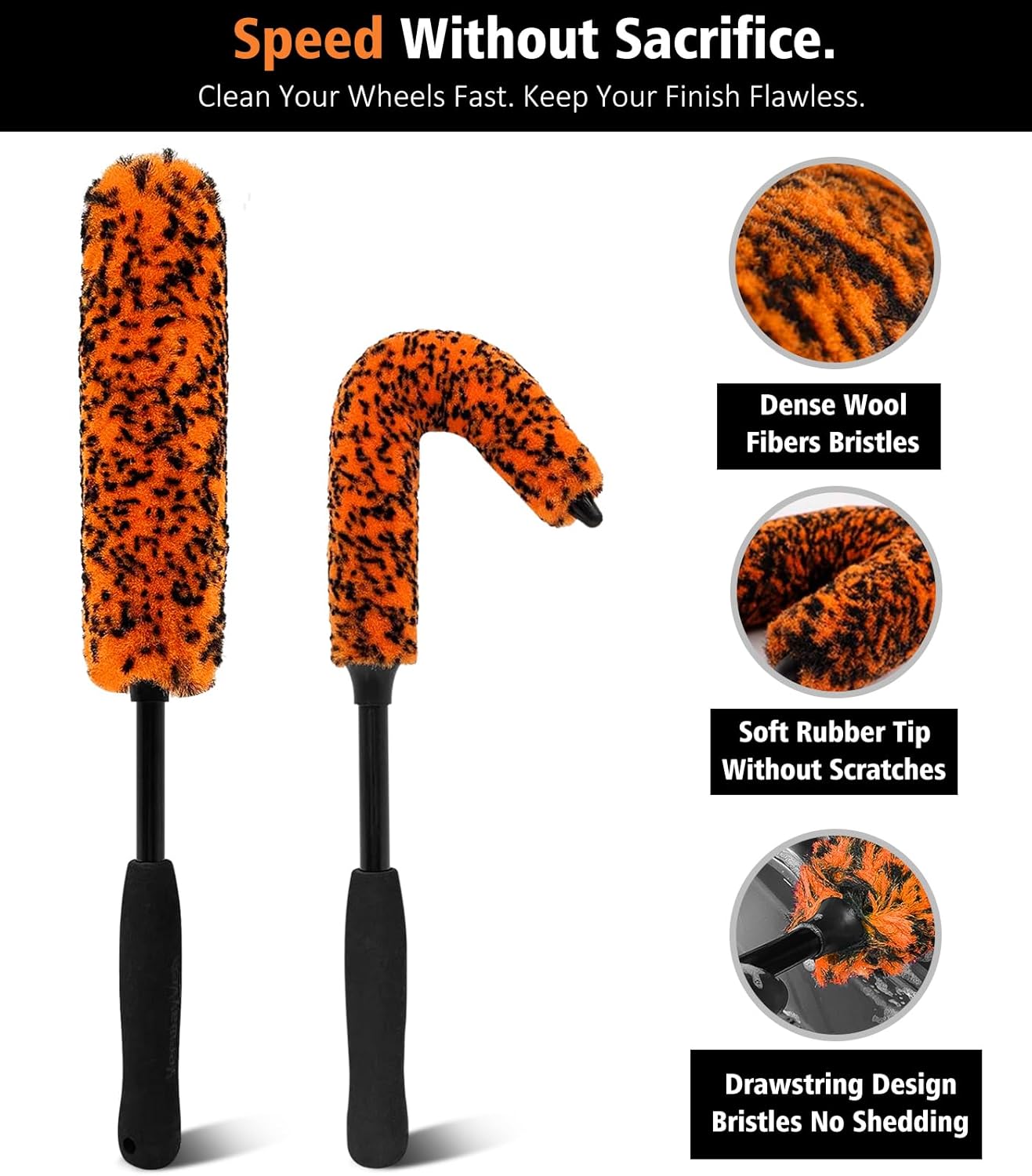 Thumbnail 3 de YeewayVeh 3PCS Wheel Brush Kit