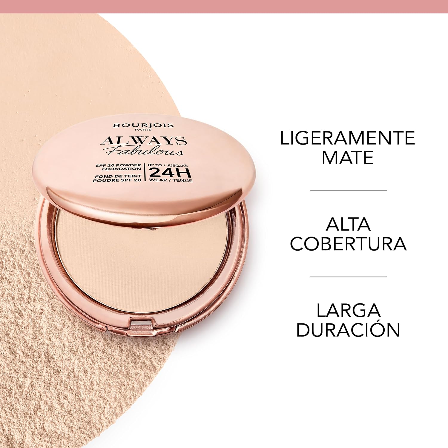 Detalle 2 de Bourjois Always Fabulous Polvos Compactos 115 Golden Ivory