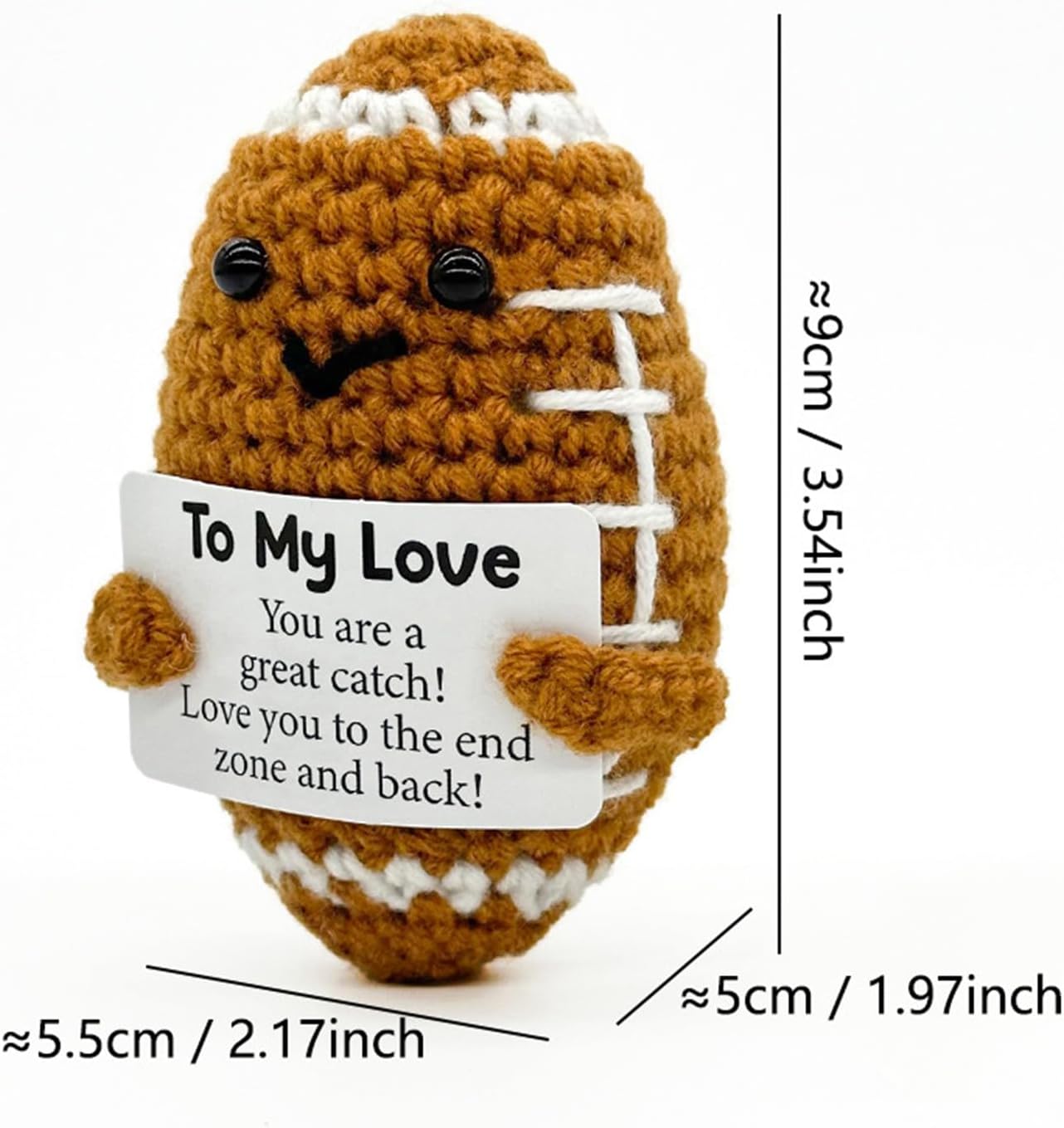 Thumbnail 6 de Haibeot Handmade Crochet Mini Football Gift with Romantic Message