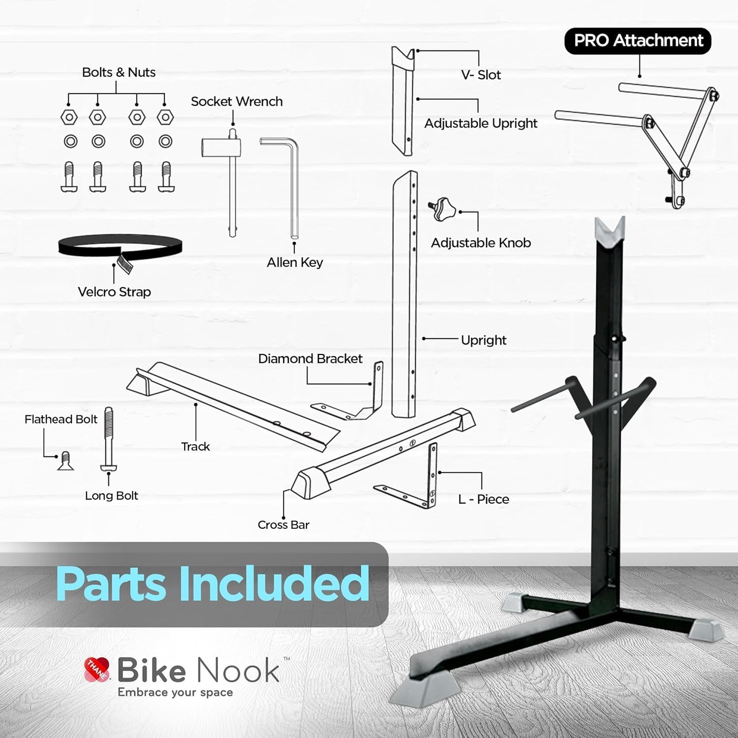 Detalle de Bike Nook Stand Vertical Bike Rack