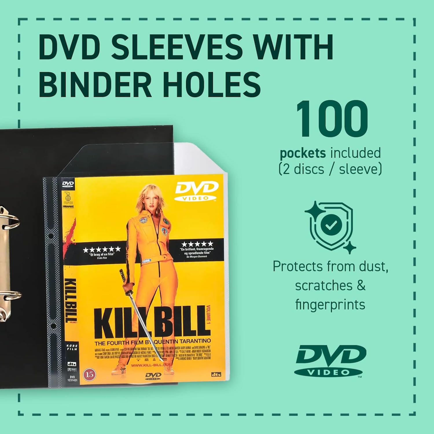 Detalle de Tarifold DVD Storage Binder Sleeves with Secure Closing Flap (Pack of 100)