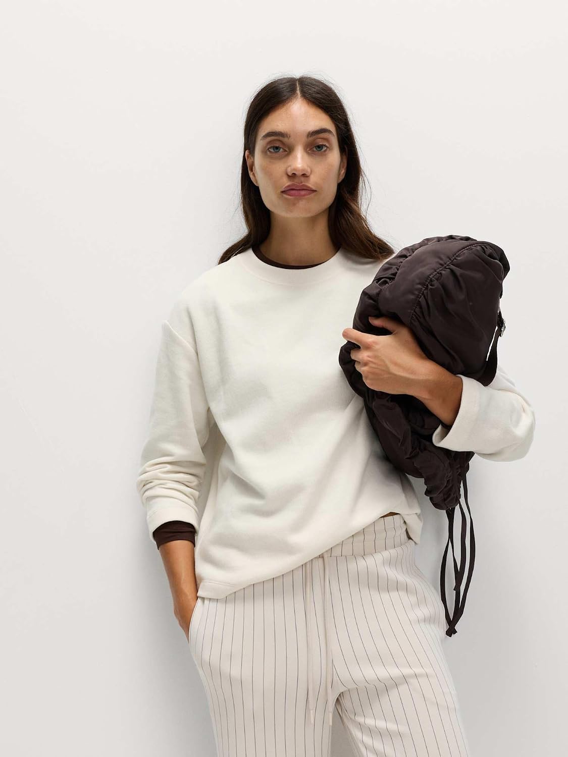 Detalle 2 de Marks & Spencer sweatshirt voor dames met hoog katoengehalte en normale pasvorm