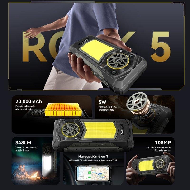 Thumbnail 2 de Blackview Rock 5 4G 12GB/256GB, 6.78" — Resistencia extrema en Android para campo y outdoors